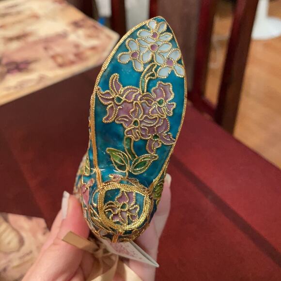 NWT NYCO boot blue floral ornament decor - Picture 6 of 6